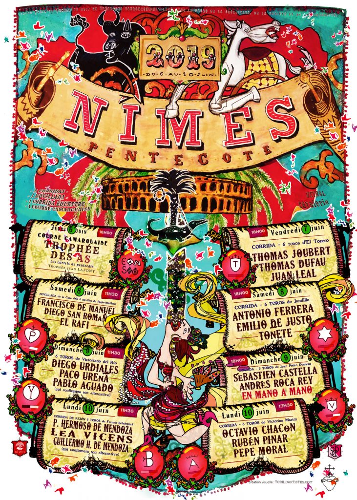 2019-2-pentecote-feria-nimes-cartel-affiche-toril-picasso-feria2019