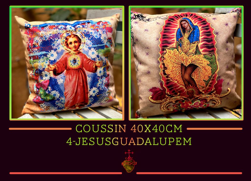 coussin guadalupe jesus