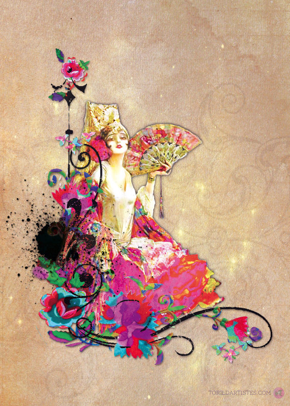 affiche flamenco kitch